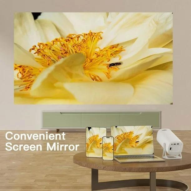 TecSox IVORY PROJECTOR |Smart Mini Projector Android 11 | WiFi6 Support 4K 1080P | Projector 1280*720P | Home Cinema Portable Projector