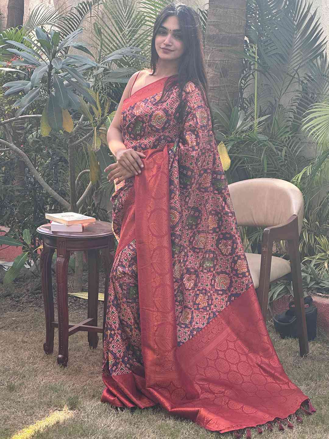Purple Colour Dola Silk Saree With Gold And Silver Zari Work by My Store