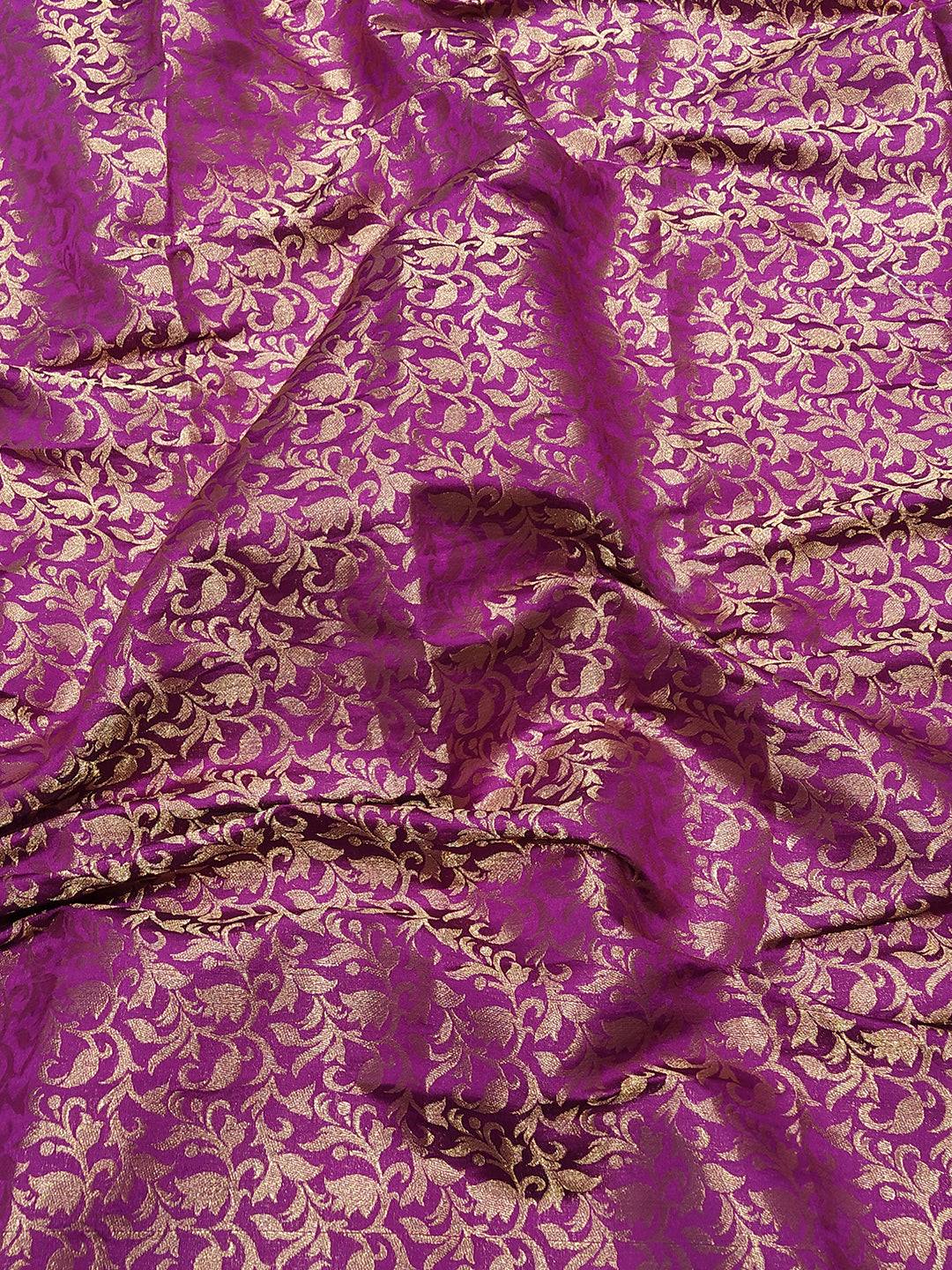 Aura Soft Silk Pink Colour Saree With Kanjivaram Weaving