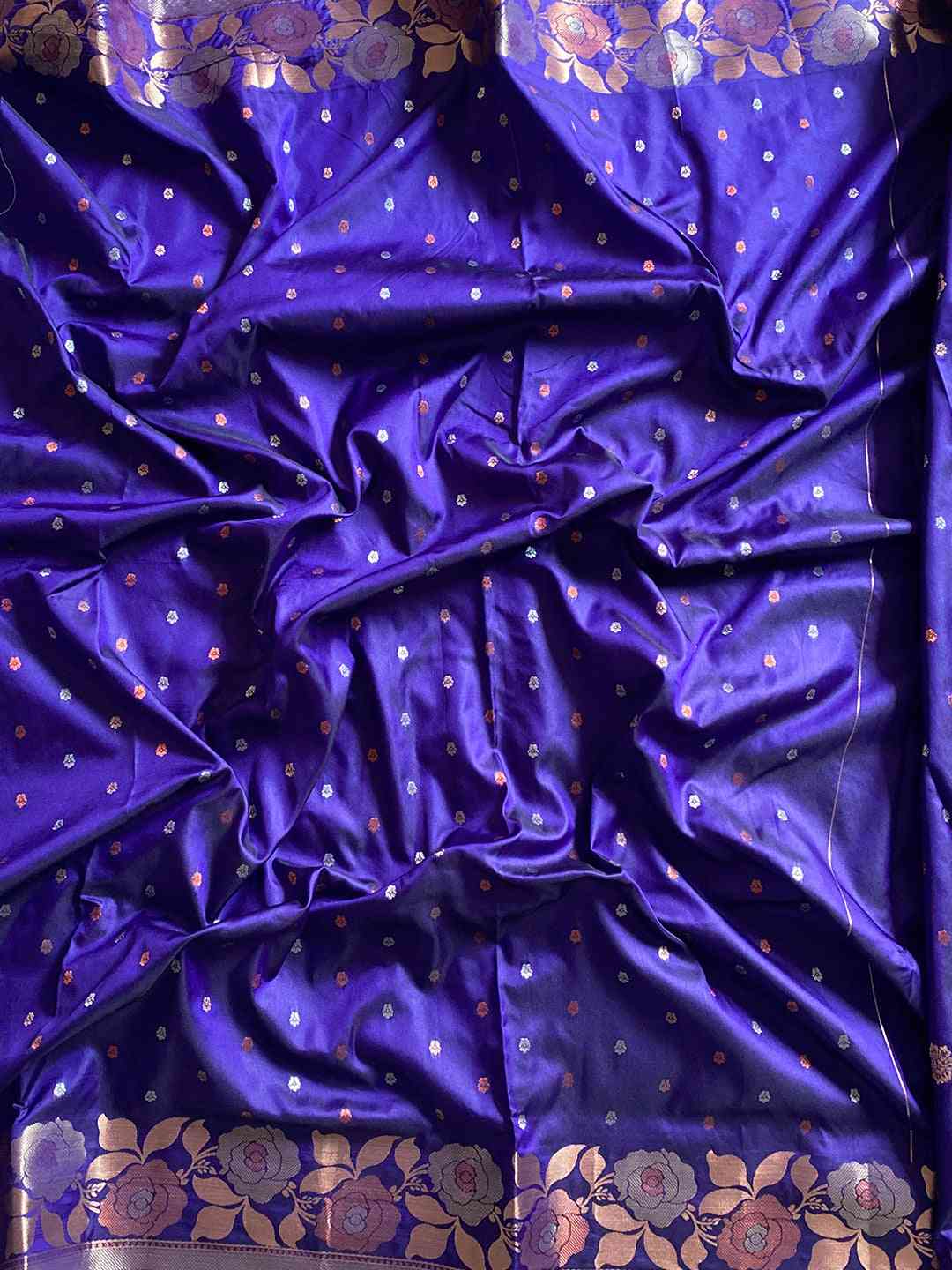 Royal Blue Suhani Banarasi Silk Zari Woven Saree by My Store