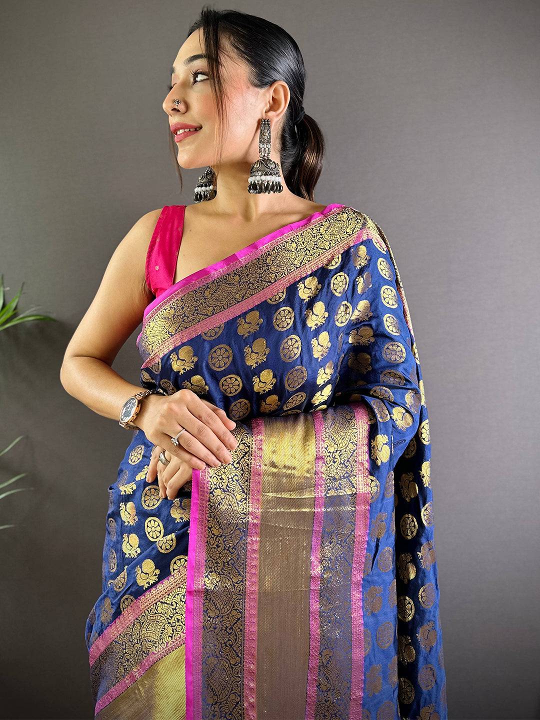 Heritage Gold Zari Kanjeevaram Silk Saree by My Store