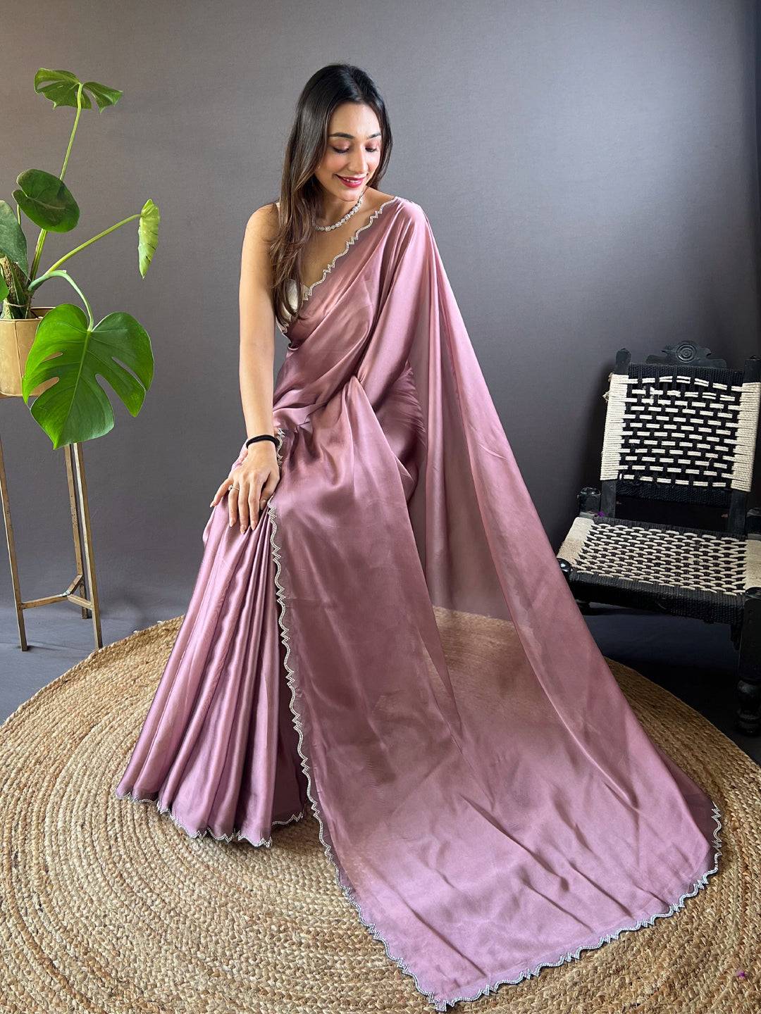 Sunset Glow Rangoli Silk Saree by My Store