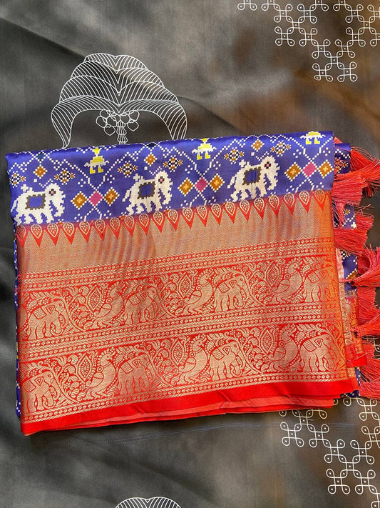 Lavander Patola Digital Print Saree by My Store