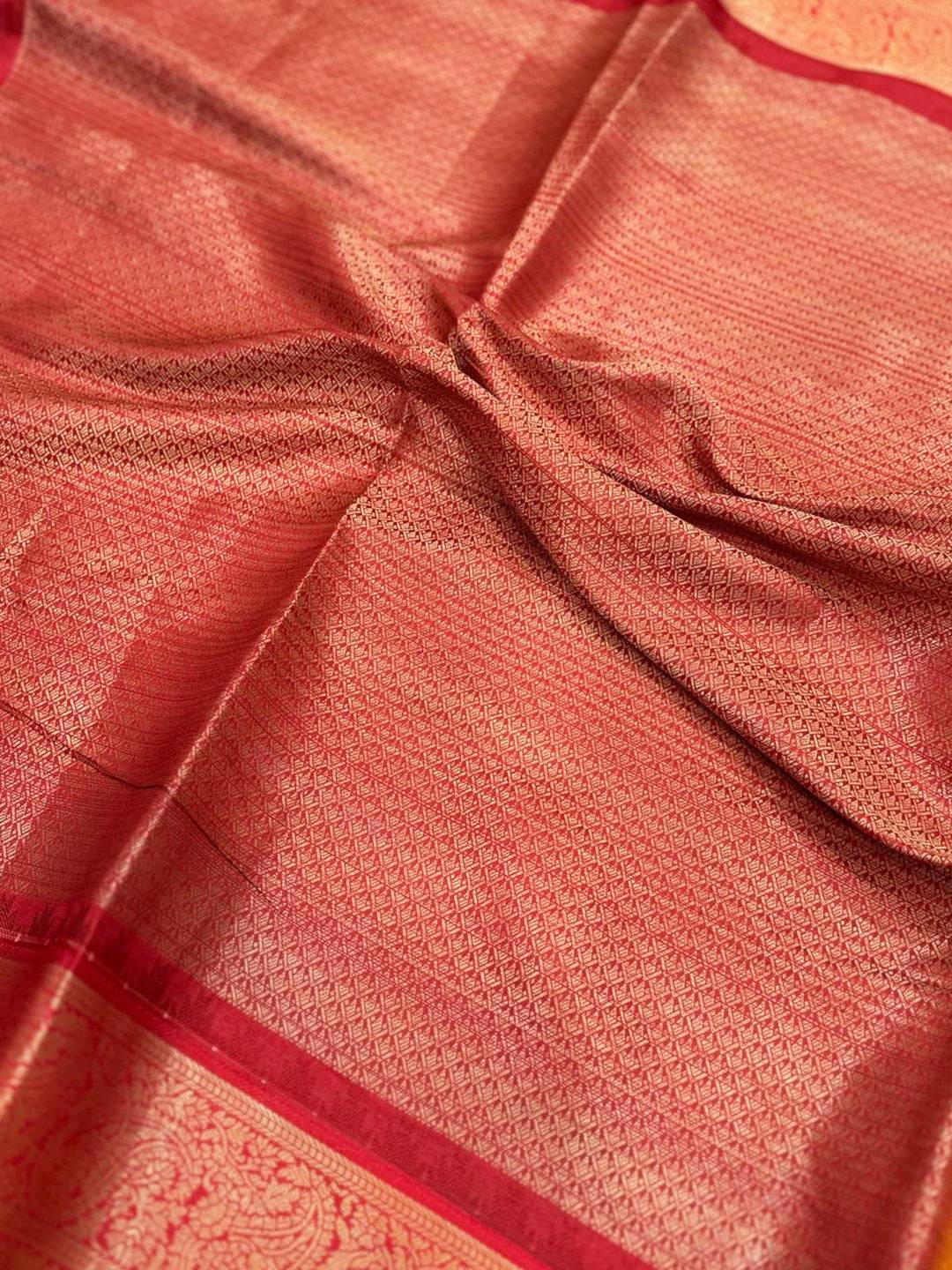 Sunshine Yellow Kovai Banarasi Silk Saree by My Store