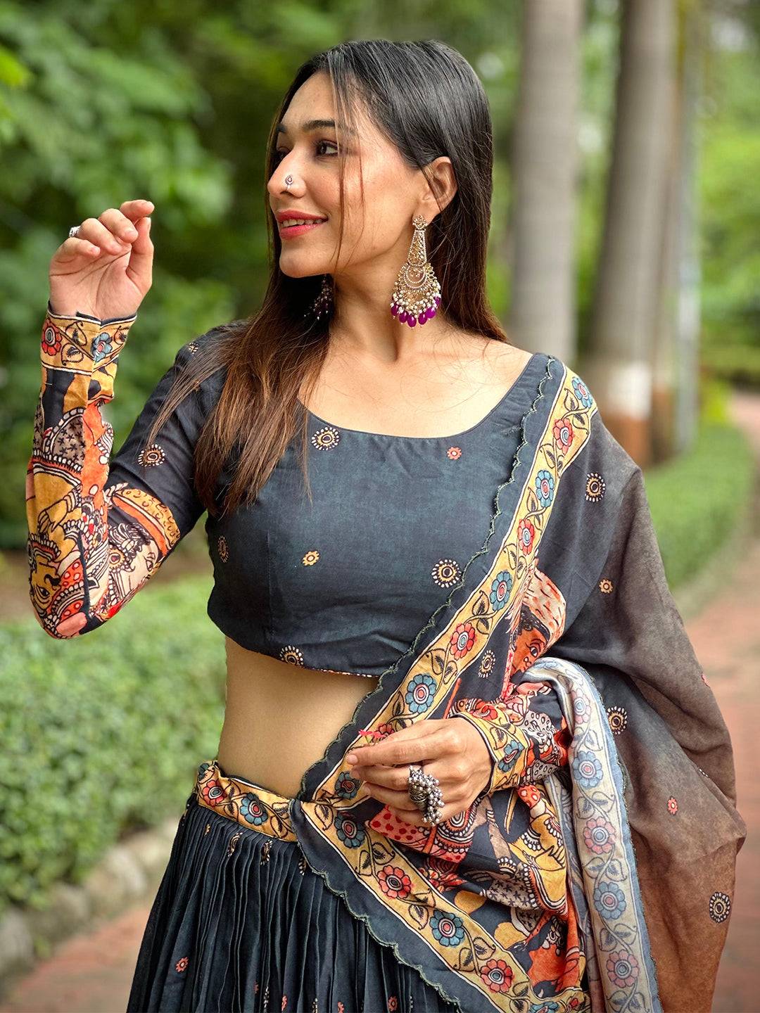 Heritage Kalamkari Lehenga Set by My Store