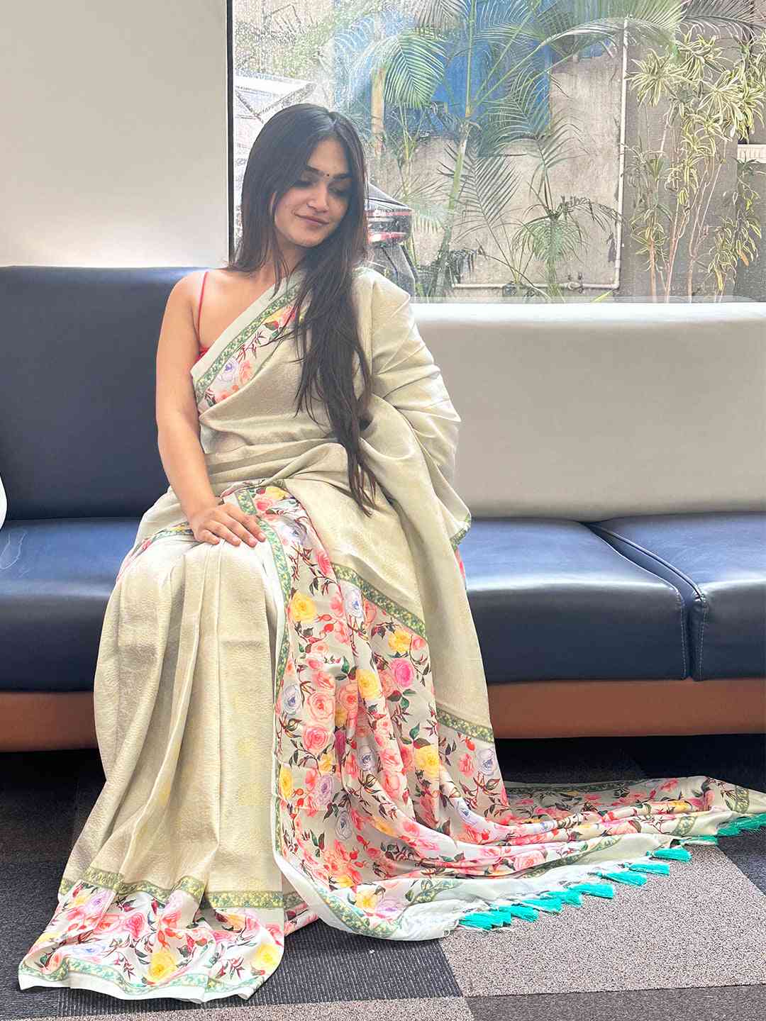 Banarasi Kanjivaram Floral Print Saree
