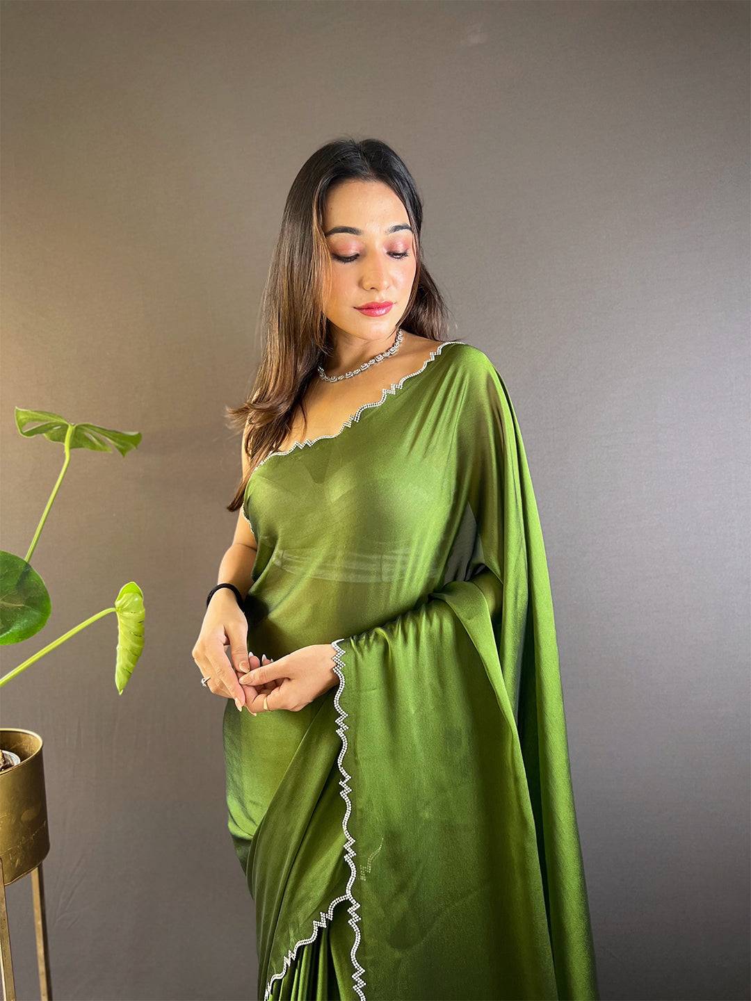 Jade Mist Rangoli Silk Saree by My Store
