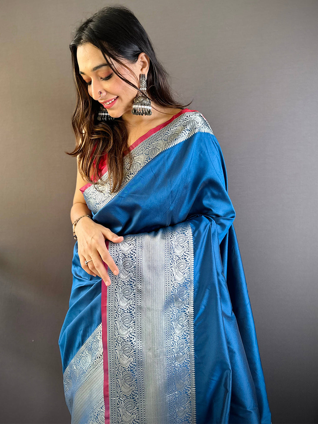 Soft Silk Woven Design Zari Kanchi Blend Banarasi Saree by My Store