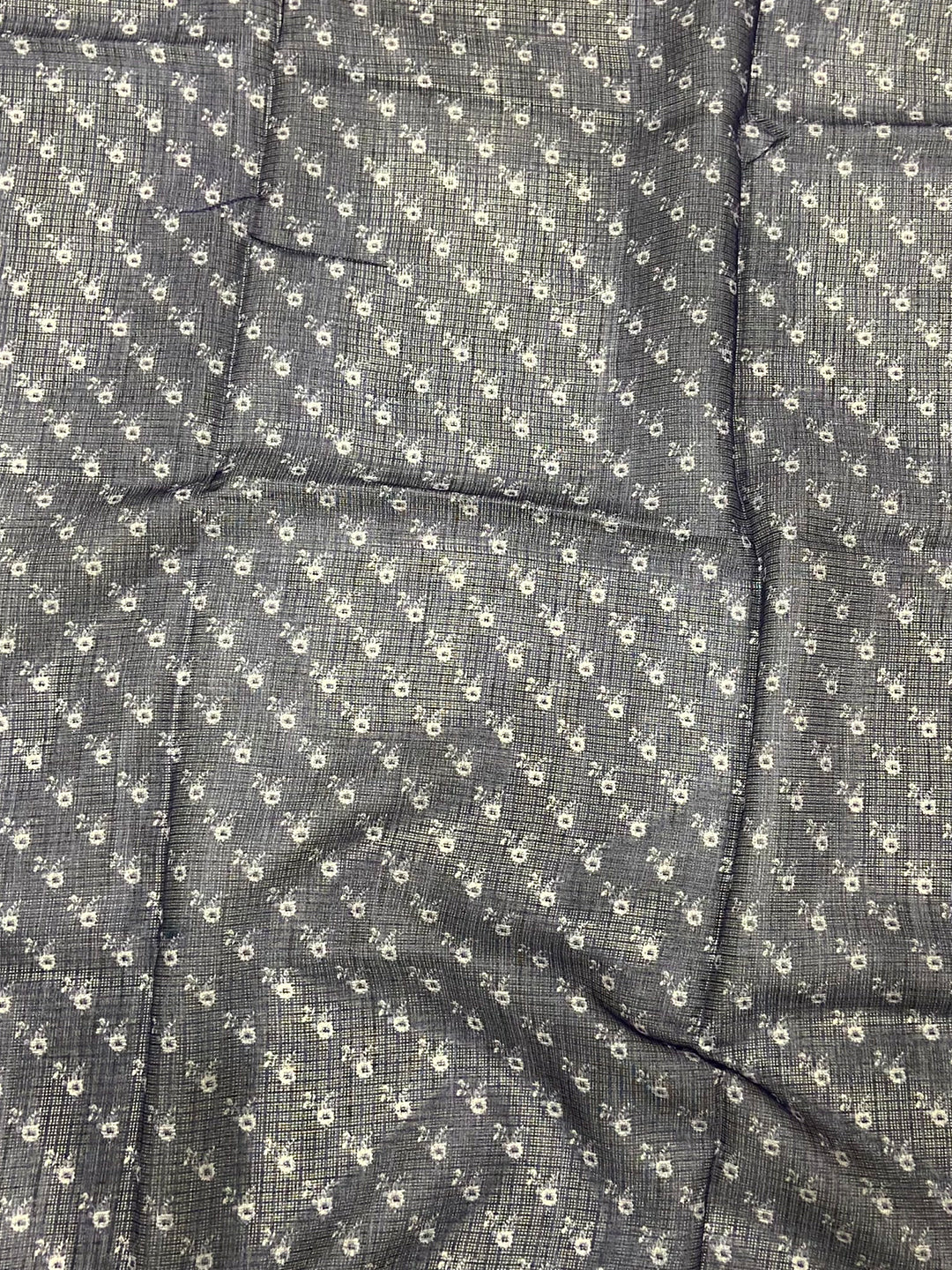 Royal Blue Kota Floral Digital Cut Work Saree by My Store