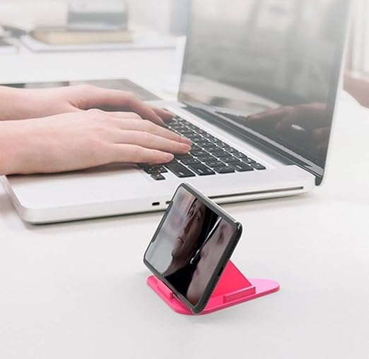 Three-Sided Triangle Desktop Stand Mobile Paradise Universal Phone Pyramid Shape Holder Desktop Stand (Multi Color) (Pack of 5) Mobile Holder