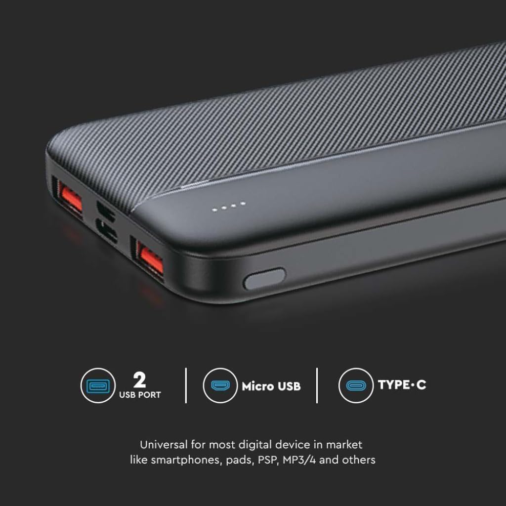 TecSox 10000 mAh Mini Pocket Size Power Bank | 25W