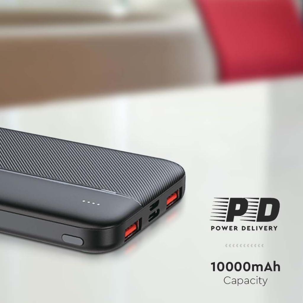 TecSox 10000 mAh Mini Pocket Size Power Bank | 25W