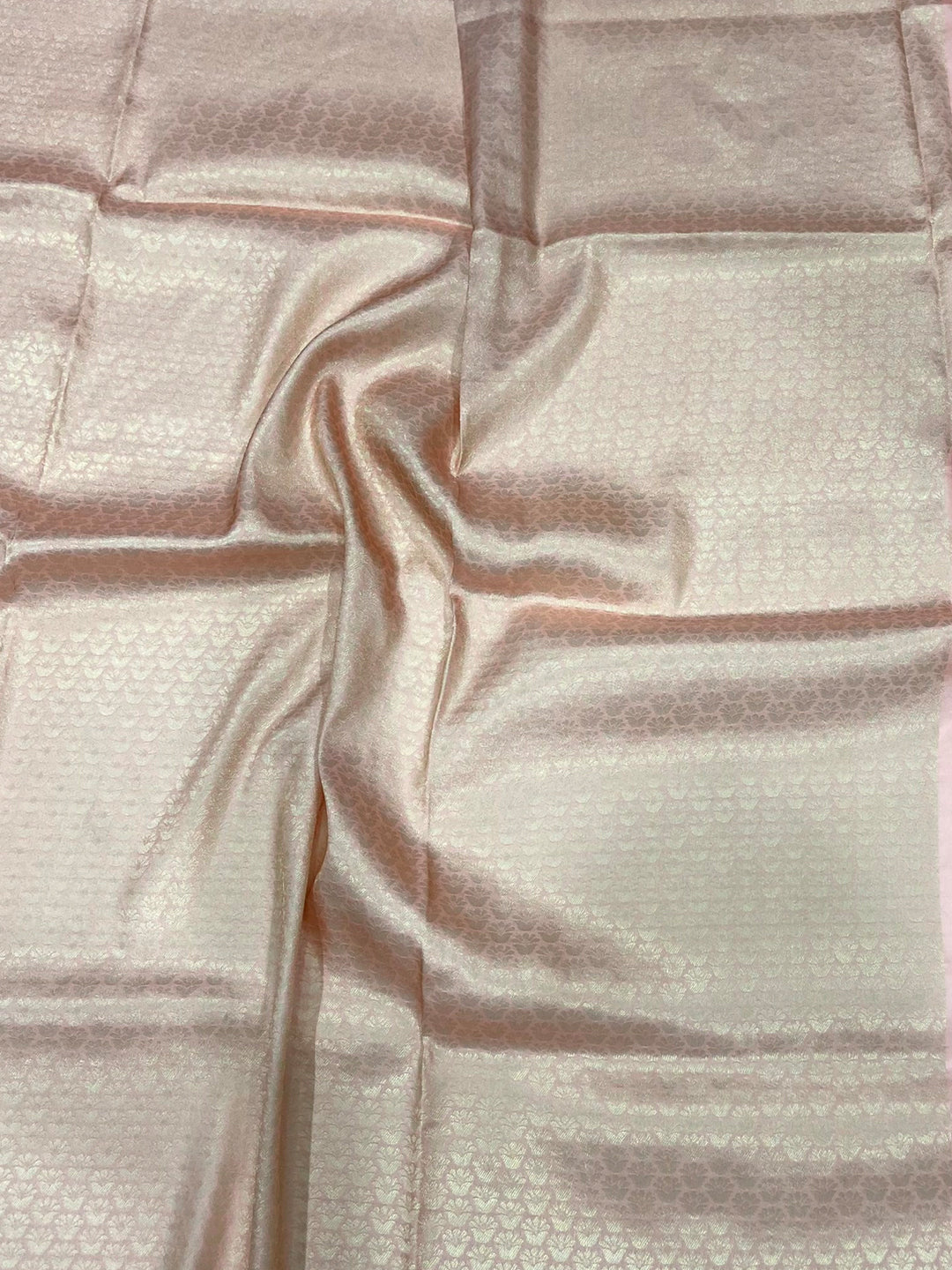 Pastel Peach Kanjivaram Digital Silk Saree by My Store