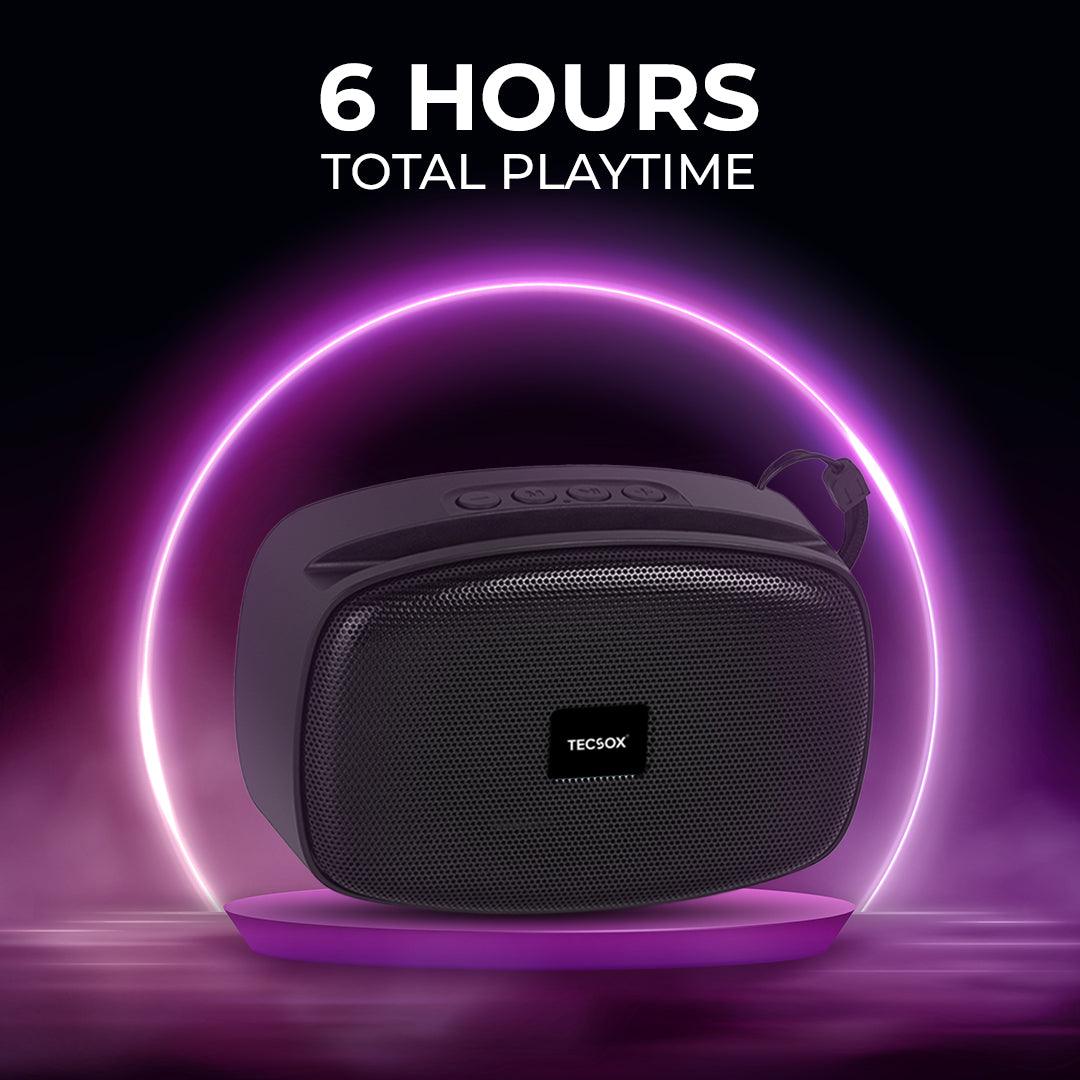 Get Tecsox Stone 351 Bluetooth Speaker with 6 Hour Paytime