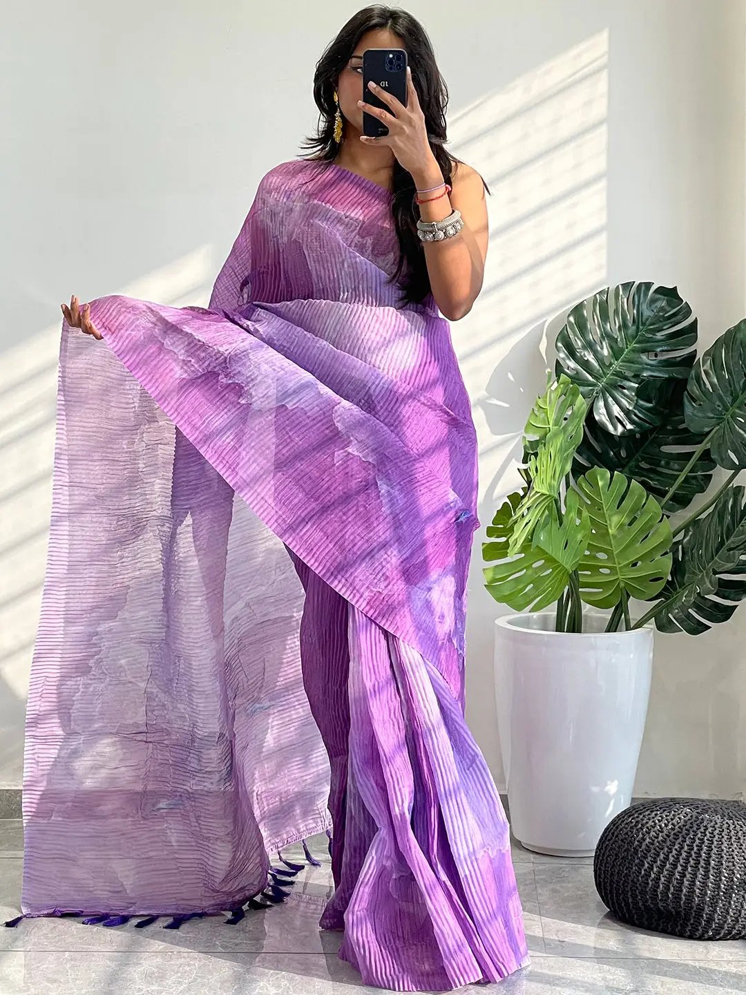 Multy Colored Print Bollywood Design Crash Saree by My Store