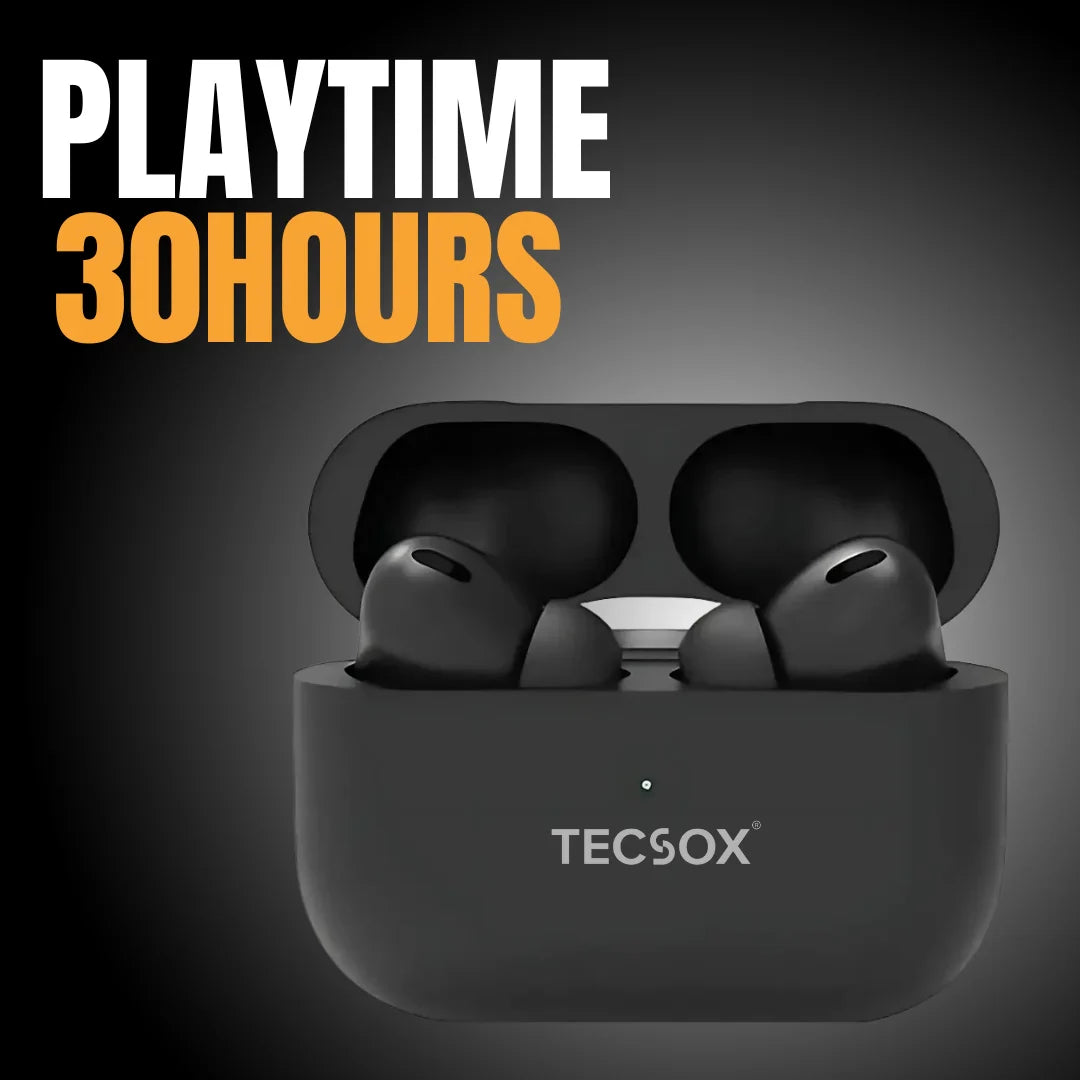 TecPod Pro Earbuds 30Hr Playtime | 5.3 V Bluetooth Earbuds | Deep Bass | Water Resistant