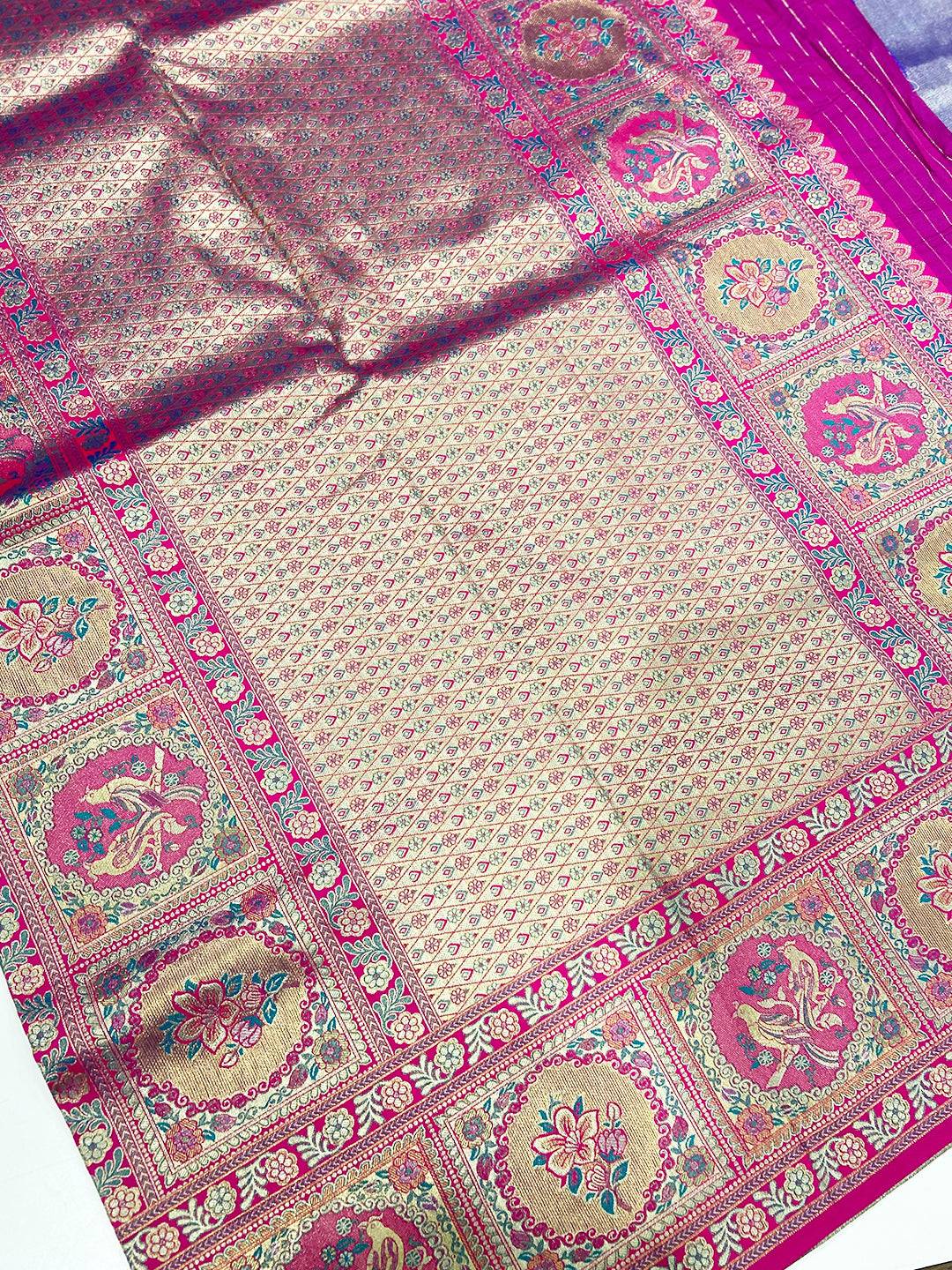 Olive Heritage Dharmavaram Silk Saree by My Store