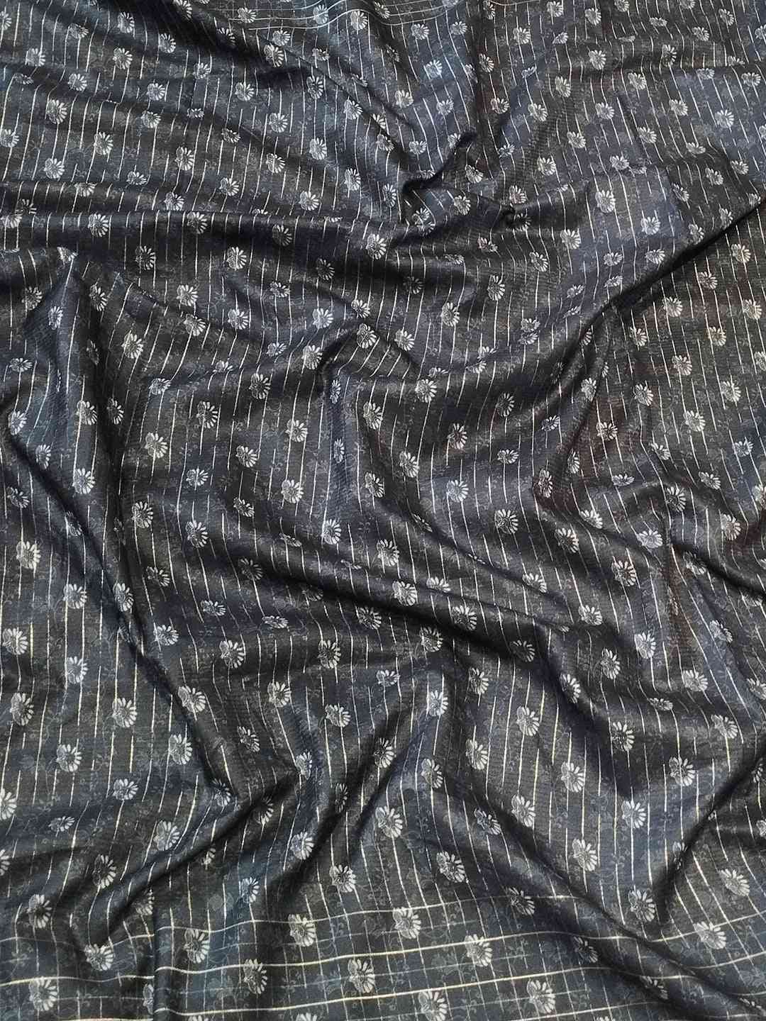 Satin Kota Doria Saree With Kalamkari Digital Print In Lavender Colour by My Store