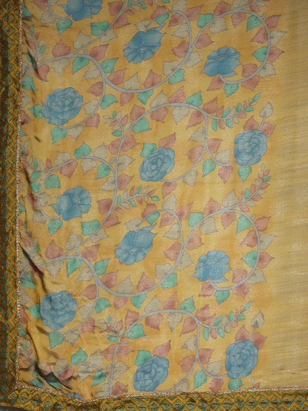 Soft Georgette Green Colour Party Wear Designer Saree by My Store