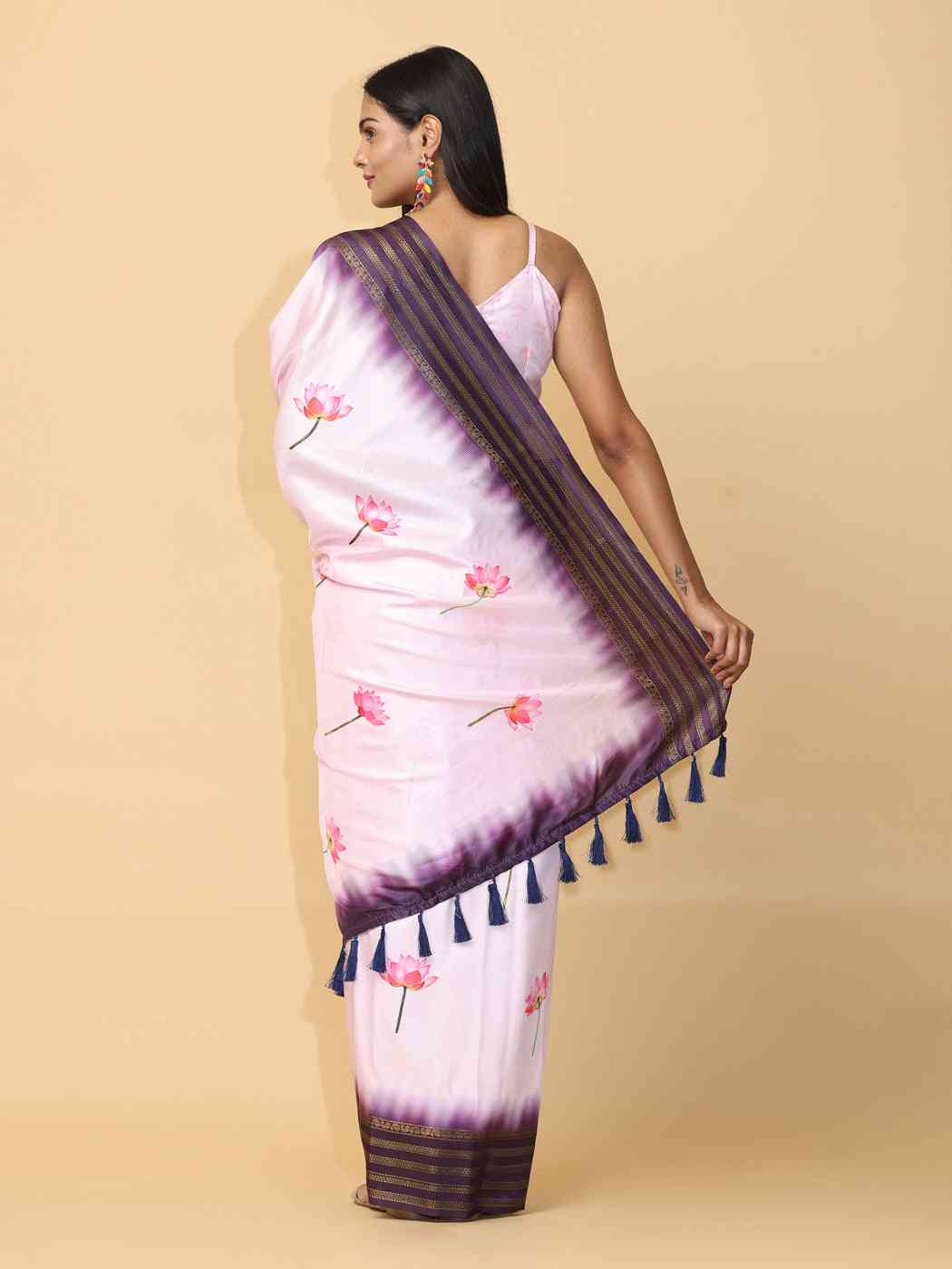 Pink Colour Soft Silk Pichwai Digital Print Saree by My Store