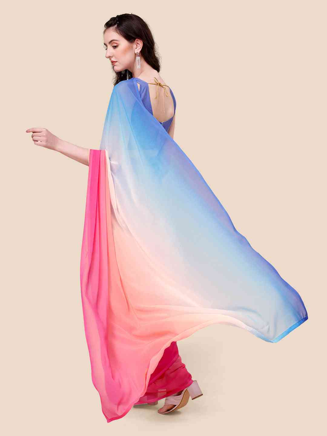 Soft Georgette Bollywood celebrity Wear Saree by My Store