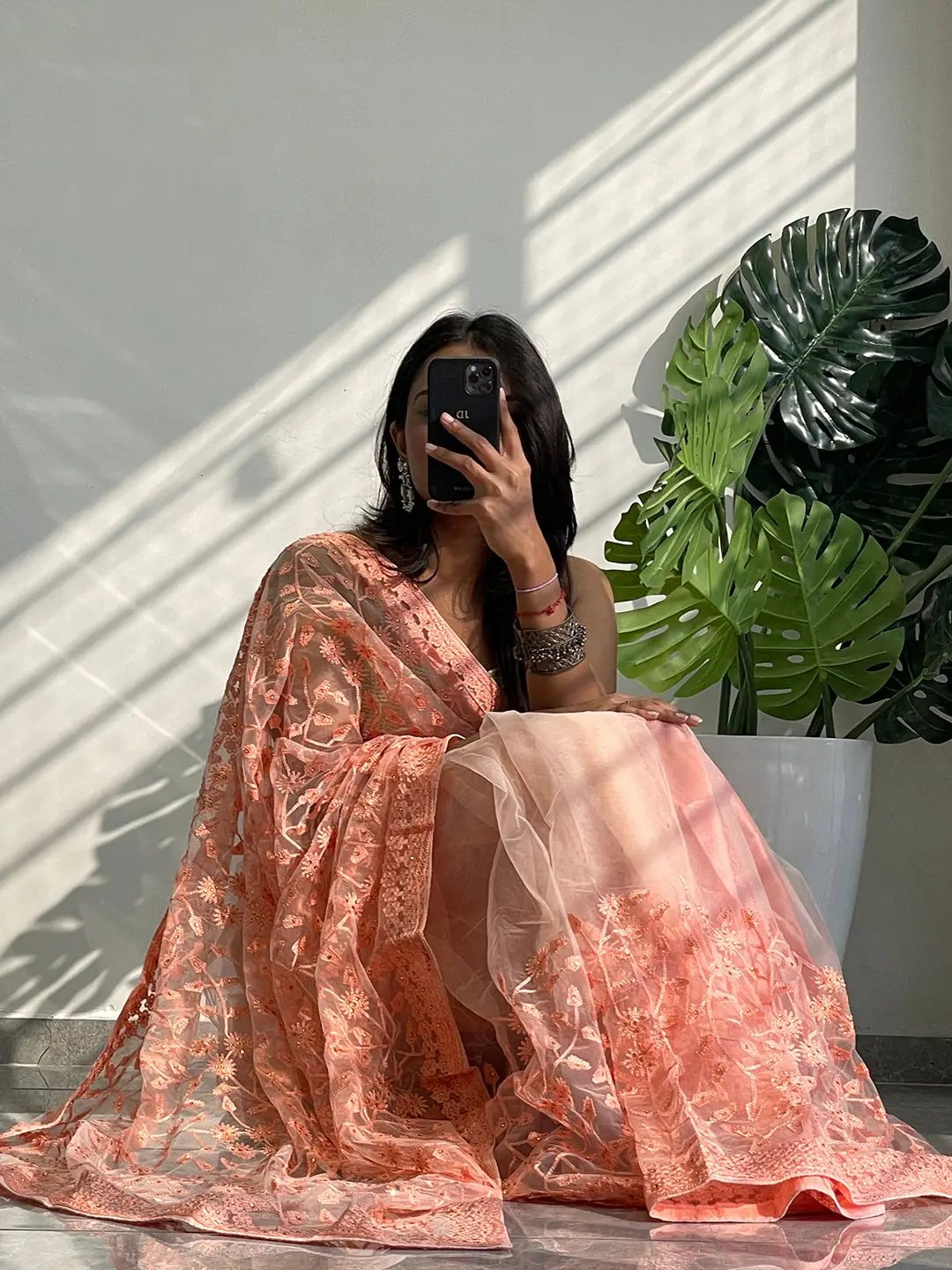 Elegant Saree Adorned with Ethnic Motifs, Intricate Threadwork, and Embellished Borders by My Store