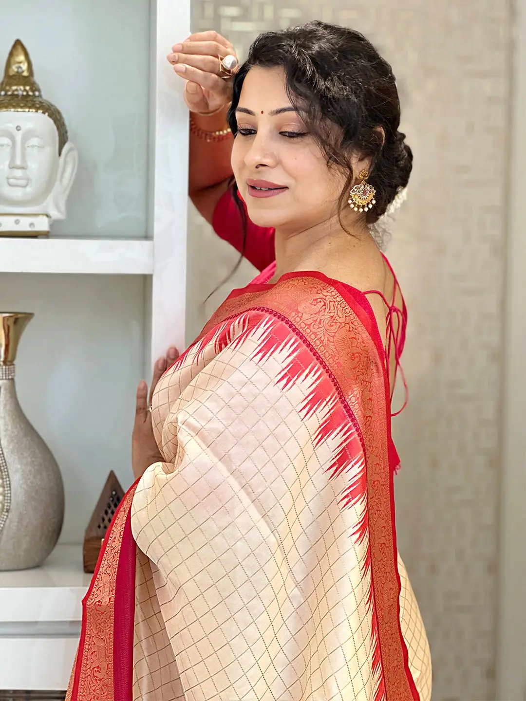 Pink Banarasi Silk Gadwal Pattu Saree