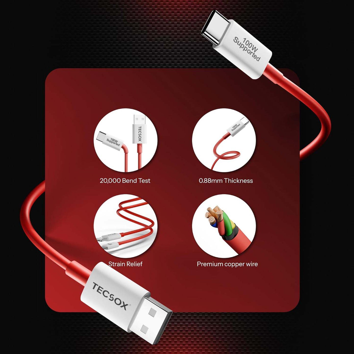 100W Cable | Fast Charging and Data Transfer | Under ₹200