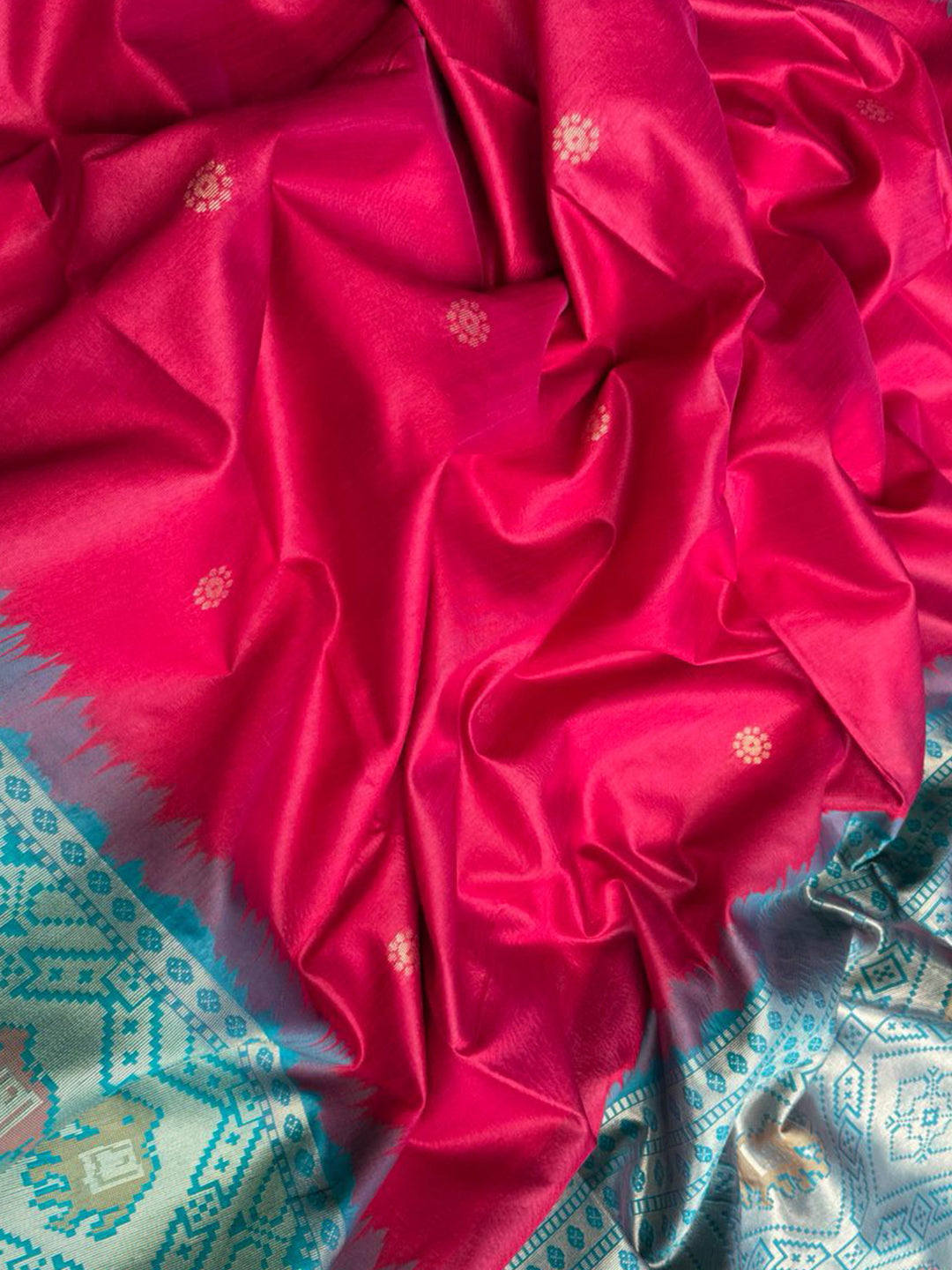 Radiance Red Silk Zari Weaving Saree by My Store