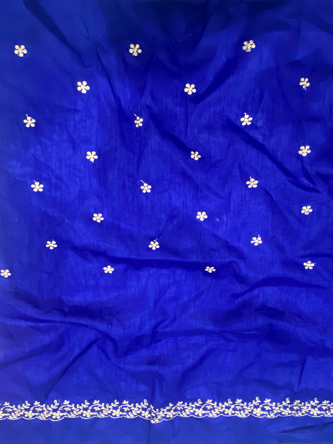 Blue Soft Georgette Bandhej Print Saree