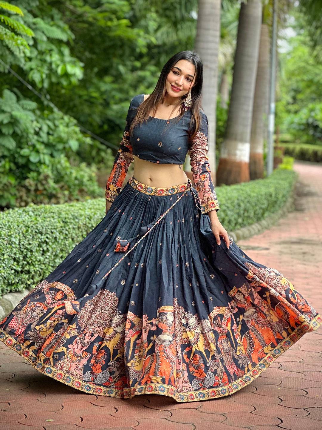 Heritage Kalamkari Lehenga Set by My Store