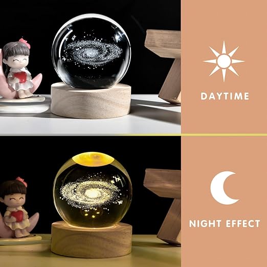 Buy TecSox 3D Galaxy Crystal Ball with LED Stand