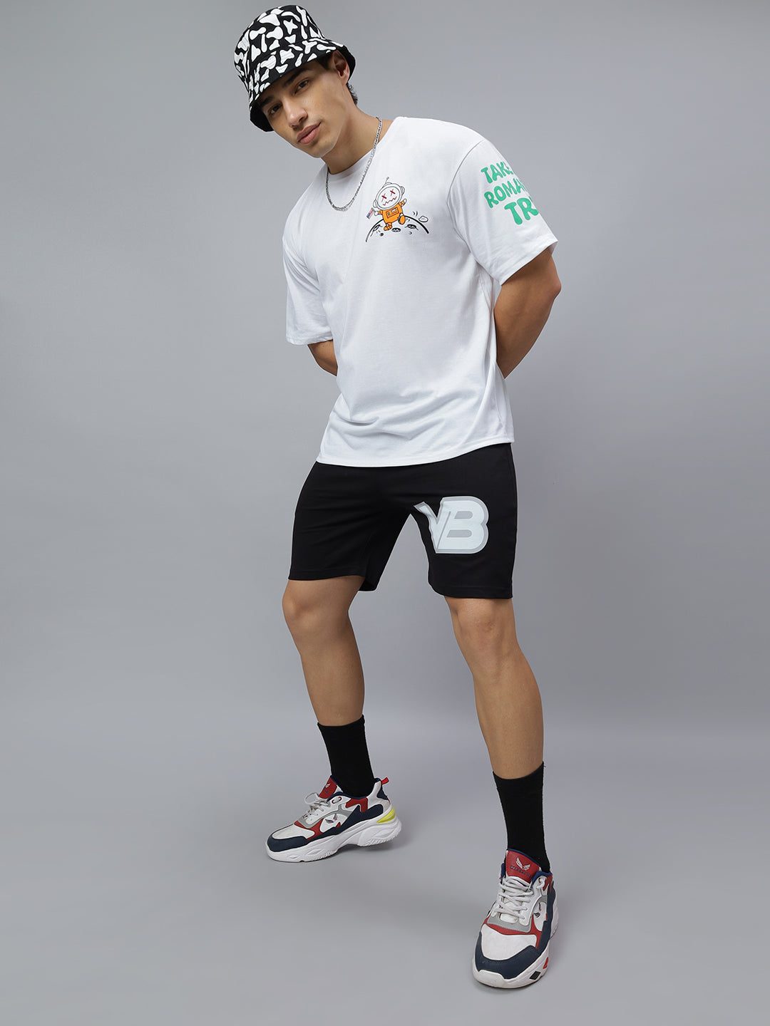 CRAZYBEE White Oversize ROMANTIC TRIP T-shirt