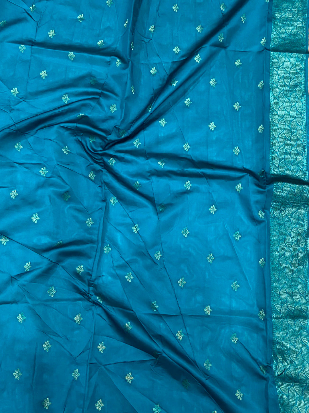 Peach Soft Katan Silk Saree by My Store