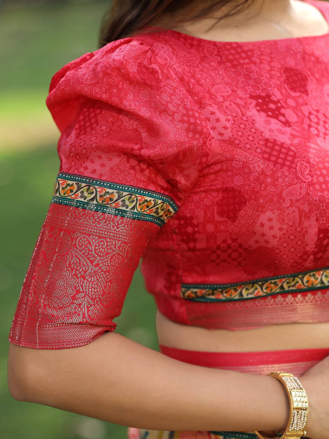 Yellow Colour Phulkari Design Zari Weaving Pallu Saree - Luxe