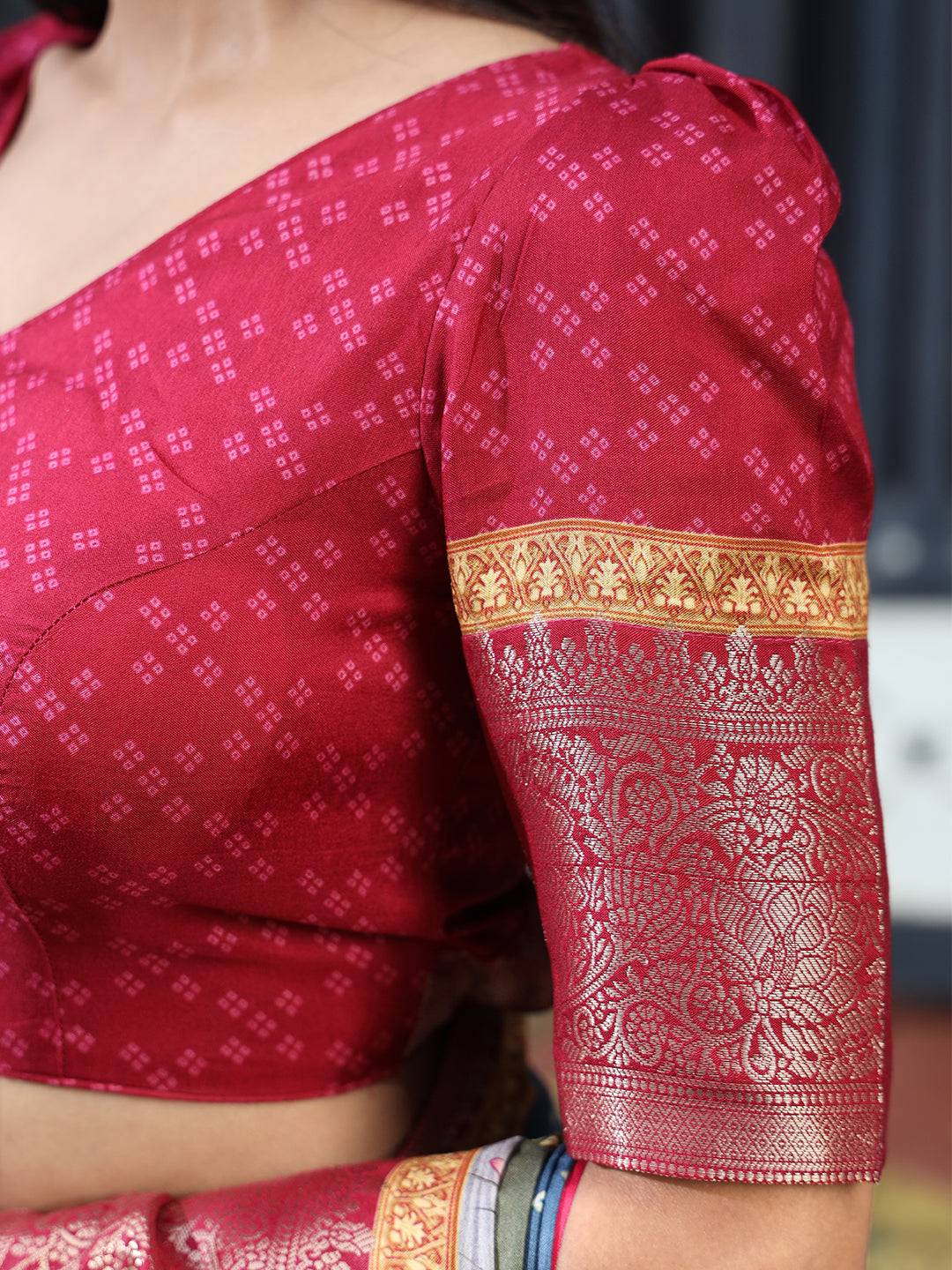 Blue Pure Viscose Dola Silk Saree with Exquisite Bandhej Print - Luxe