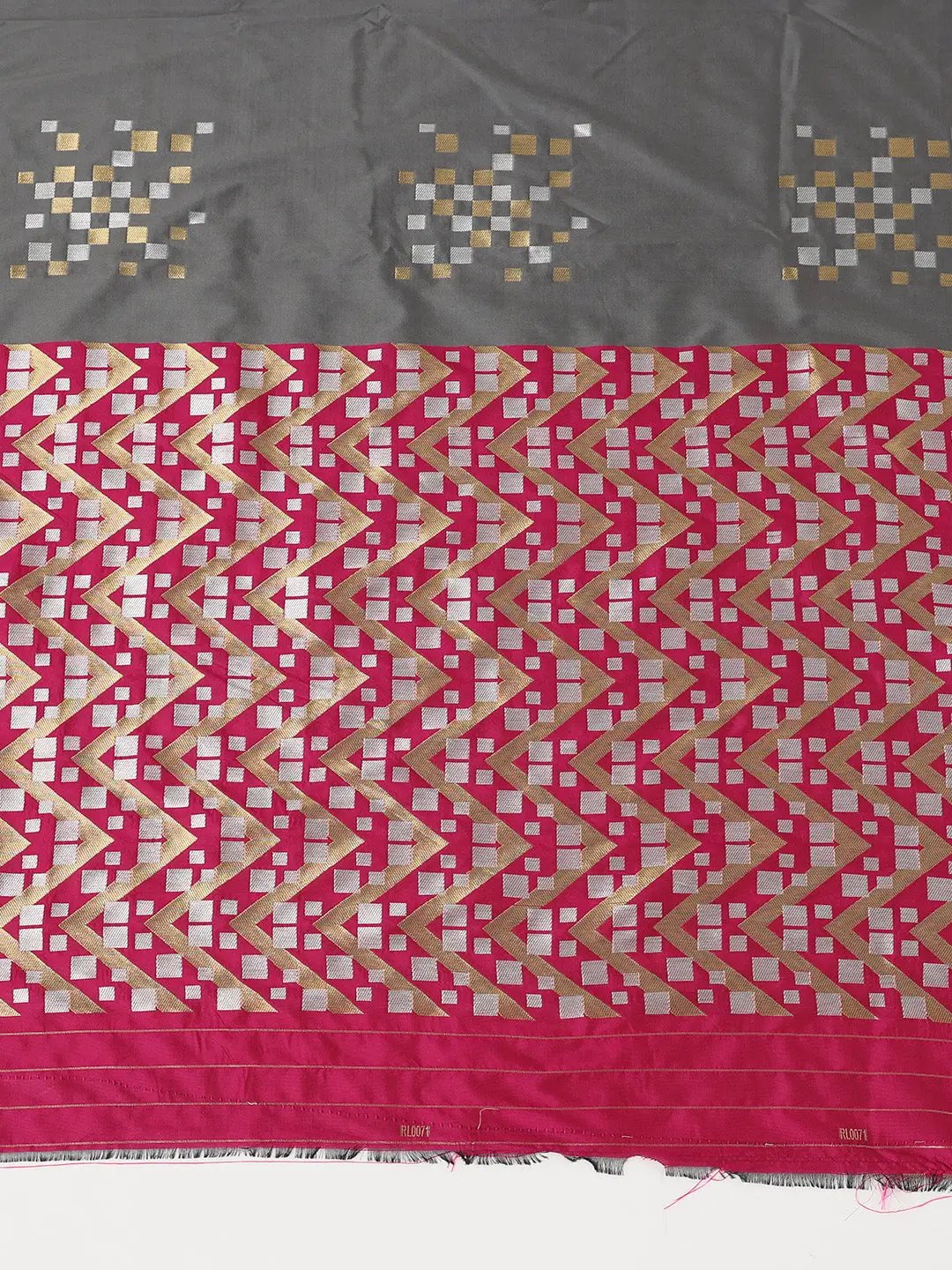 Grey Banarasi Soft Silk Kanchi Zari Weaving Saree