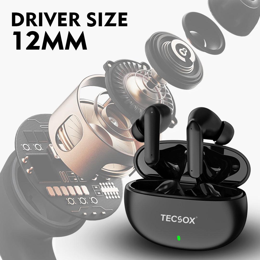 TecSox Fire TWS Bluetooth Earphones | IPX Water Resistance