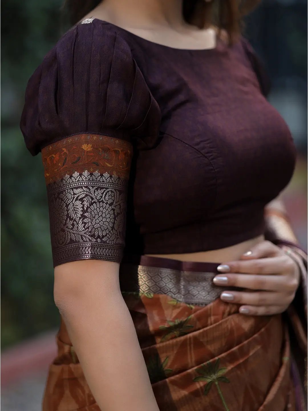 Coffee Brown Colour Pure Viscose Dola Silk Saree with Pichwai Kalamkari Print - Luxe