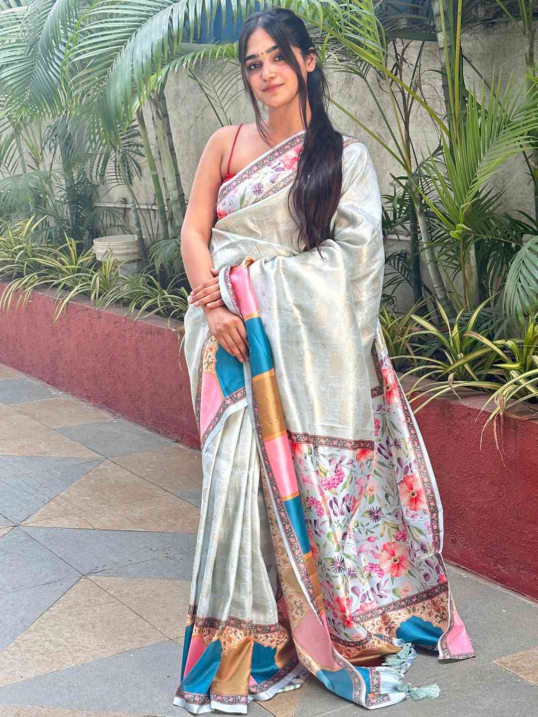 Banarasi Kanjivaram Mughal Print Saree