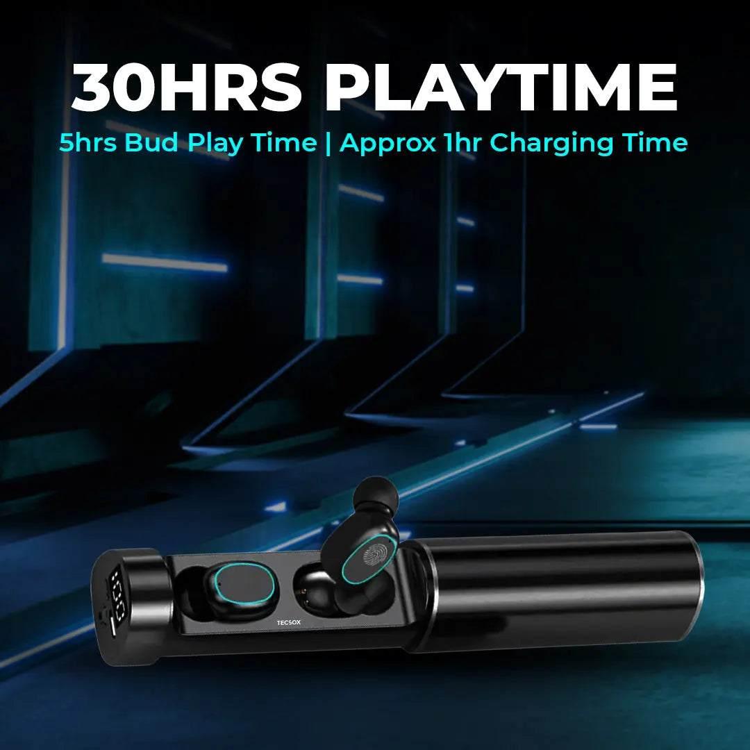 CurvePod Bluetooth Earbuds | 30 Hrs Playtime + High Bass