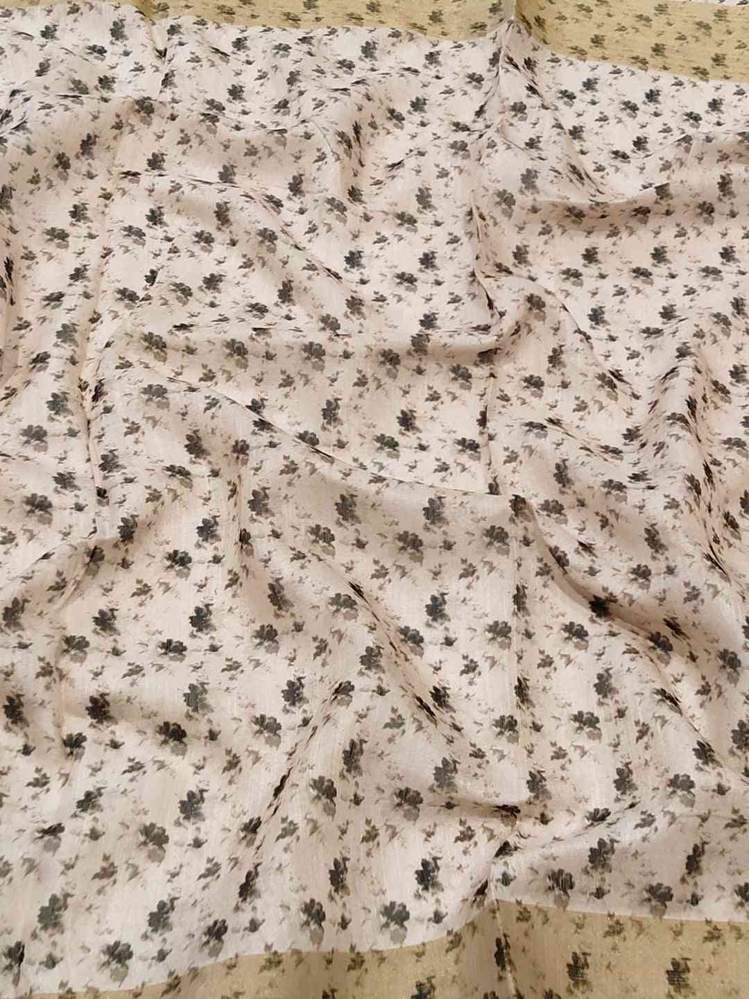 Floral Elegance Exclusive Pure Linen Saree by My Store