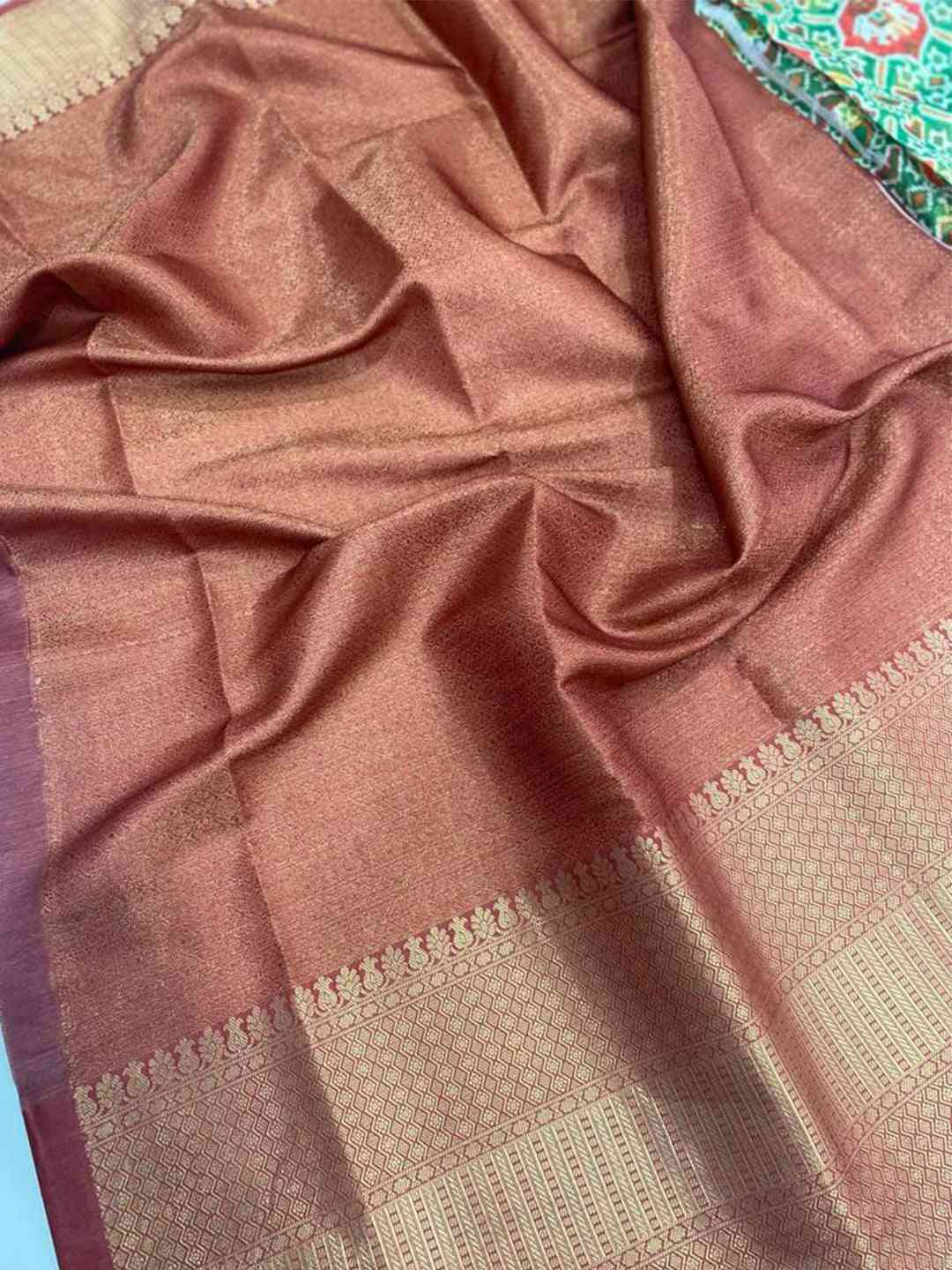 Patola Digital printed Moonga Silk Kota Doriya Designer Party Wear Saree by My Store