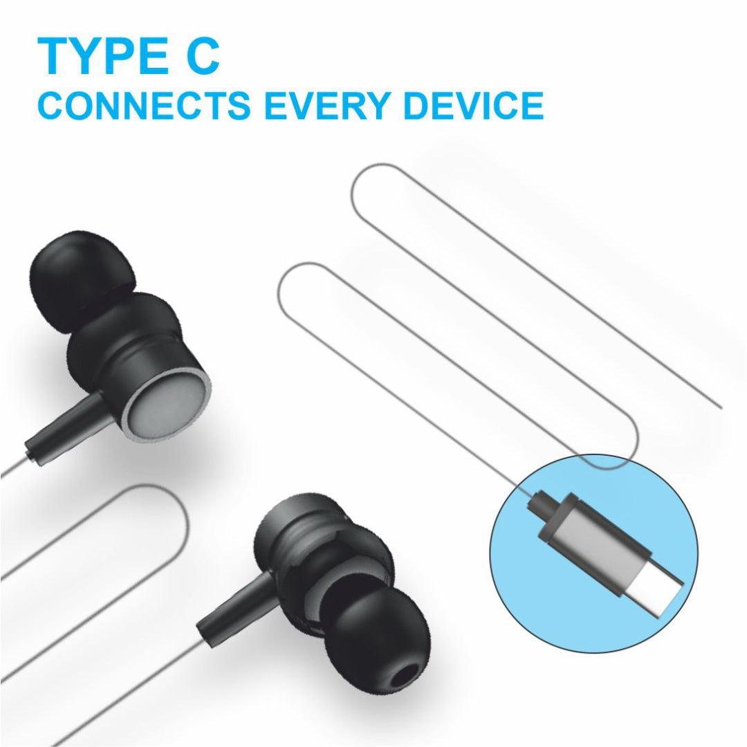 Order TecSox Type C Earphones Online | Supports All Device