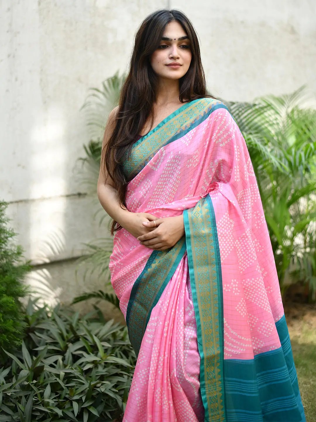 Fine Crafted Soft Silk Bandhej Print Saree by My Store