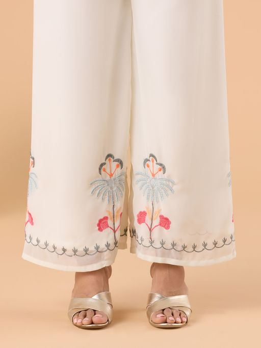 Ready To Wear Georgette White Kurta Set