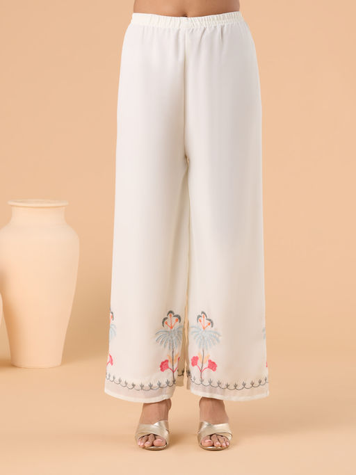Ready To Wear Georgette White Kurta Set