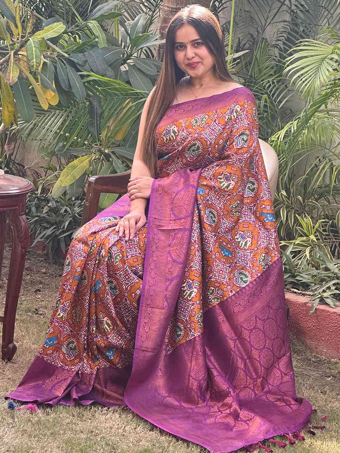 Honey Yellow Colour Dola Silk Saree With Gold And Silver Zari Work by My Store