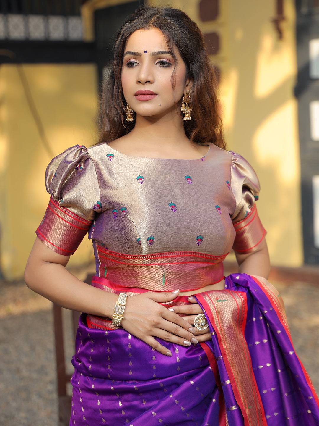 Soft Silk Yeola Paithani Saree with Zari Weaving - Luxe by My Store