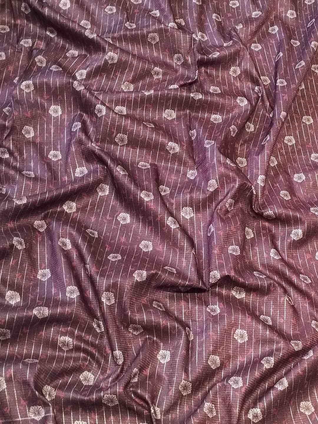 Satin Kota Doria Saree With Kalamkari Digital Print In Muvel Colour by My Store
